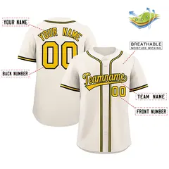 Cream Classic Authentic Baseball Jersey 2