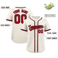 Cream Classic Authentic Baseball Jersey 2