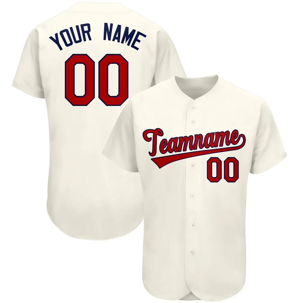 Cream Classic Style Authentic Baseball Jersey