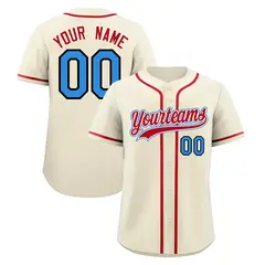 Cream Classic Style Baseball Jersey Sports Uniform 1