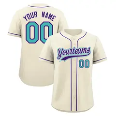 Cream Classic Style Baseball Jersey Sports Uniform 1