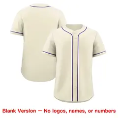 Cream Classic Style Baseball Jersey Sports Uniform 9