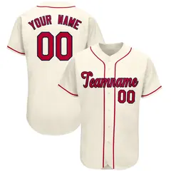 Cream Classic Team Style Authentic Baseball Jersey 1