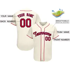 Cream Classic Team Style Authentic Baseball Jersey 2