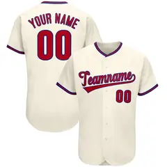 Cream Classic Team Style Authentic Baseball Jersey 1