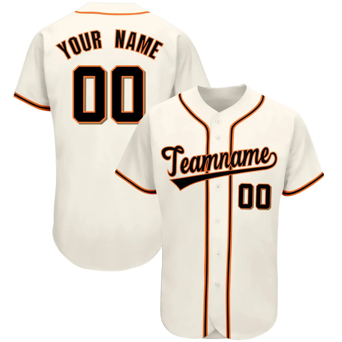 Cream Classic Team Style Authentic Baseball Jersey