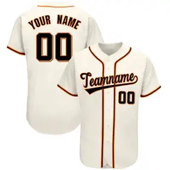 Cream Classic Team Style Authentic Baseball Jersey 1