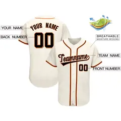 Cream Classic Team Style Authentic Baseball Jersey 2