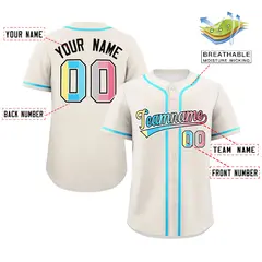 Cream Genderflux Pride Month Classic Baseball Jersey 2