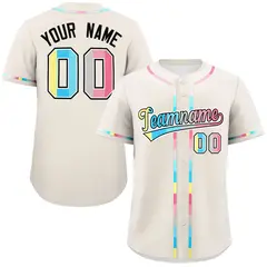 Cream Genderflux Pride Month Classic Baseball Jersey 1