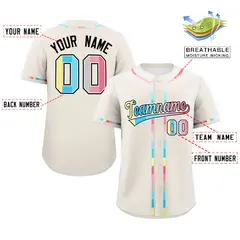 Cream Genderflux Pride Month Classic Baseball Jersey 2