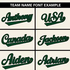 Cream Green Flame Graffiti Authentic Baseball Jersey 3