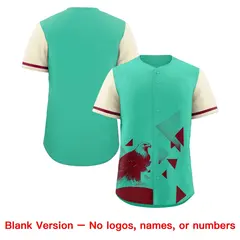 Cream Green Raptor Series Raglan Urban Style Baseball Jersey 8