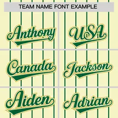 Cream Kelly Green Gradient Stripe Sleeves Baseball Jersey 3