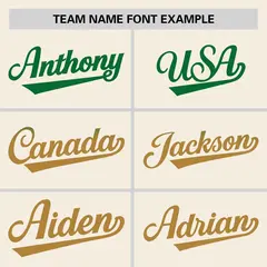 Cream Kelly Green-Old Gold Gradient Side Baseball Jersey 3