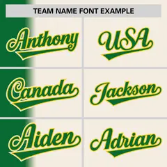 Cream Kelly Green Pinstripe Gradient Baseball Jersey 3