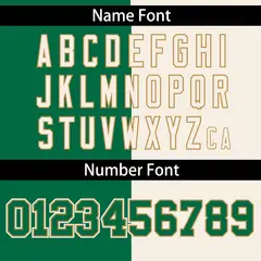 Cream Kelly Green Stripe-Solid Combo Baseball Jersey 4