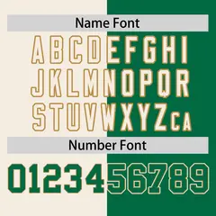 Cream Kelly Green Striped Two Tone Authentic Baseball Jersey 4