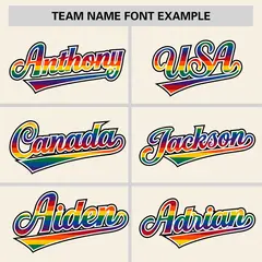 Cream LGBT Rainbow Pride Month Letterman Baseball Jacket 5