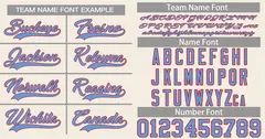 Cream Light Blue-Red Classic Authentic Baseball Jersey 3
