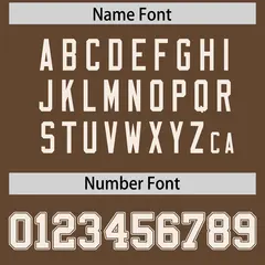 Cream Light Brown Color Block Authentic Football Jersey 4