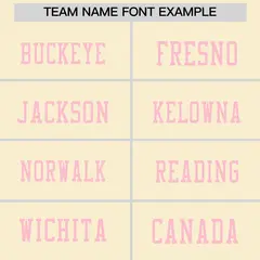 Cream Light Pink Sequin Lettering Football Jersey 3