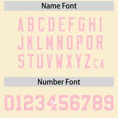 Cream Light Pink Sequin Lettering Football Jersey 4