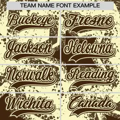 Cream Light Star Graffiti Baseball Jersey 7