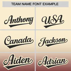 Cream Maroon Gradient Fashion Baseball Jersey 3