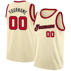 Cream Navy-Gold Classic Athletic Basketball Jersey 1