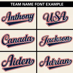 Cream Navy Gradient Ribbed Authentic Baseball Jersey 3