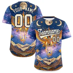 Cream Navy Graffiti Mexican Style Baseball Jersey 1
