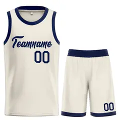 Cream Navy Heal Classic Sets Basketball Jersey