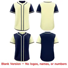 Cream Navy Reversible Raglan Sleeves Baseball Jersey 9