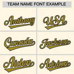Cream Old Gold Ice Cream Helmet Pattern Hockey Jersey 3