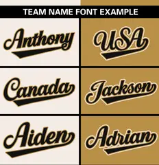 Cream Old Gold Stripe-Solid Combo Baseball Jersey 3