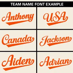 Cream Orange Gradient Ribbed Authentic Baseball Jersey 3