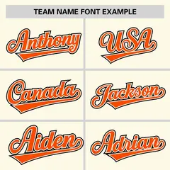 Cream Orange Half Stripe Authentic Baseball Jersey 3