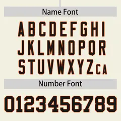 Cream Orange Phonetic Rhythm Authentic Baseball Jersey 4