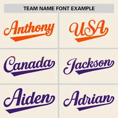 Cream Orange-Purple Gradient Side Authentic Baseball Jersey 3