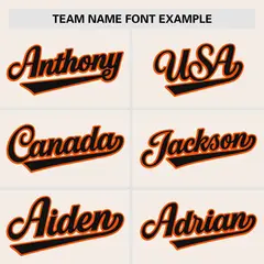 Cream Orange Raglan Sleeves Authentic Baseball Jersey 3