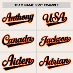 Cream Orange Thorns Ribbed Classic Authentic Baseball Jersey 3