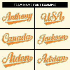 Cream Orange Varsity Full-Snap Raglan Letterman Jacket 7