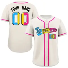 Cream Pansexuality Pride Month Baseball Jersey