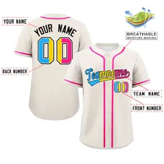 Cream Pansexuality Pride Month Baseball Jersey 2