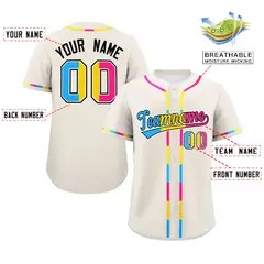 Cream Pansexuality Pride Month Baseball Jersey 2