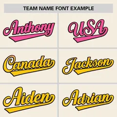 Cream Pink-Gold Gradient Side Authentic Baseball Jersey 3