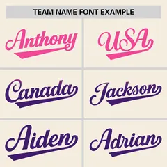Cream Pink-Purple Gradient Side Authentic Baseball Jersey 3