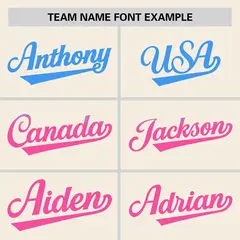 Cream Powder Blue-Pink Gradient Side Baseball Jersey 3
