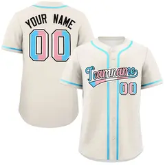 Cream Powder Blue Transgender Pride Month Baseball Jersey